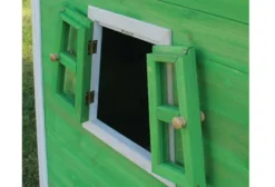 Petite cabane sur pilotis verte fantasia