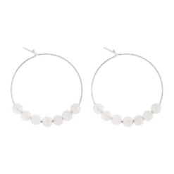 Petites créoles améthyste & argent