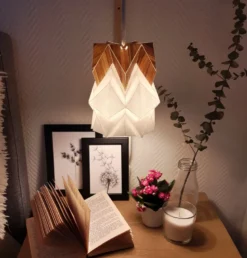 Petite suspension origami ecowood