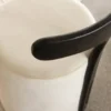 Petit fauteuil blanc en manguier adonis