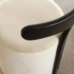 Petit fauteuil blanc en manguier adonis