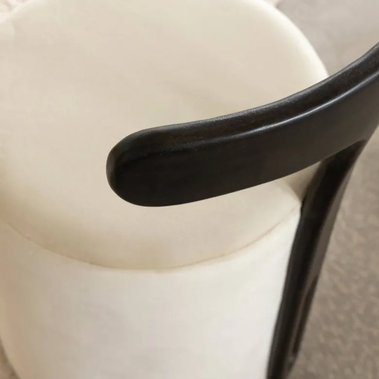 Petit fauteuil blanc en manguier adonis