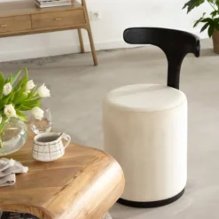 Petit fauteuil blanc en manguier adonis