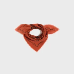 Petit foulard en laine sacha rouge Brique