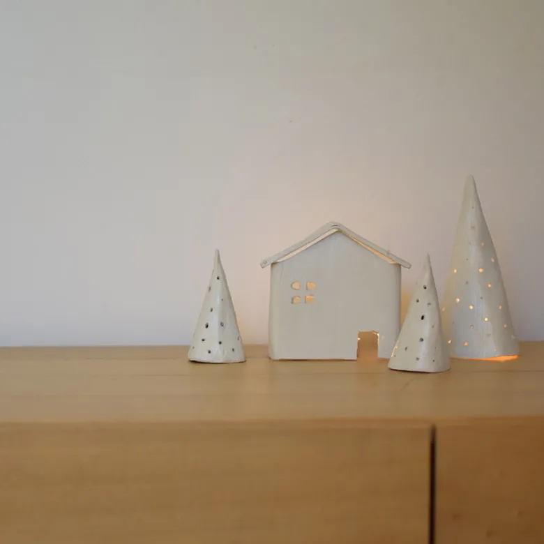 Photophores village de noël - kit diy