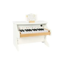 Piano en bois blanc enfant