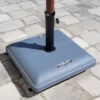 Pied de parasol carré en ciment gris 50 kg basalta