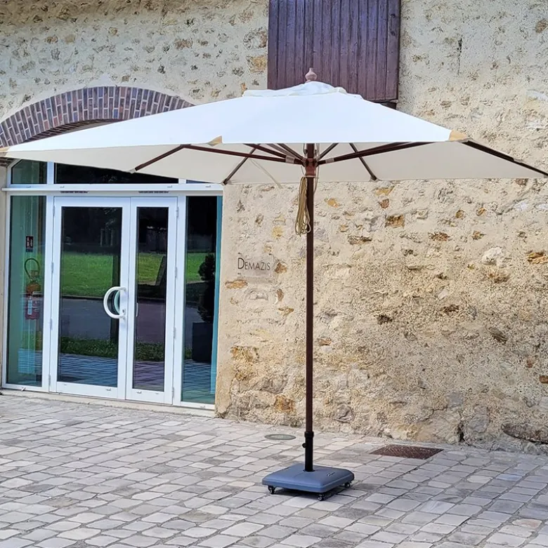 Pied de parasol carré en ciment gris 50 kg basalta