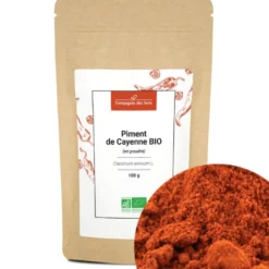 Piment de cayenne bio - 100g - en poudre