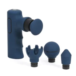 Pistolet de massage de voyage rechargeable têtes interchangeables Bleu