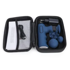 Pistolet de massage de voyage rechargeable têtes interchangeables Bleu