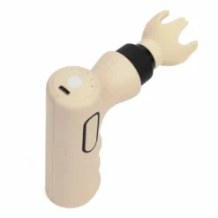 Pistolet de massage de voyage rechargeable têtes interchangeables Beige