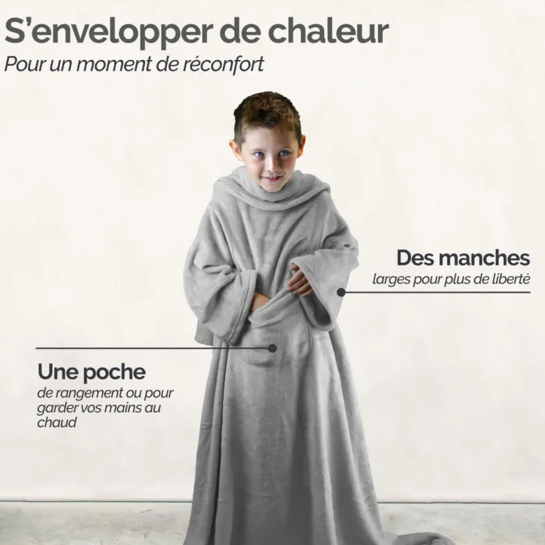 Plaid avec manches - enfant