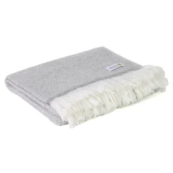Plaid cachemire et laine diamant gris
