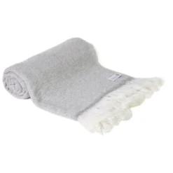 Plaid cachemire et laine diamant gris