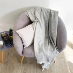 Plaid cachemire et laine diamant gris