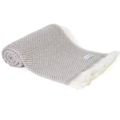 Plaid cachemire et laine marron glacé