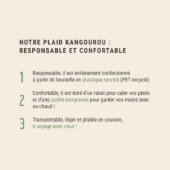 Plaid coussin en polaire recyclée