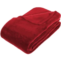 Plaid en microfibre uni - 230x180 cm -