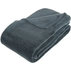 Plaid en microfibre uni - 230x180 cm -
