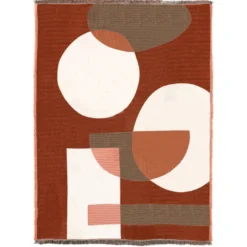 Plaid géométrique coton