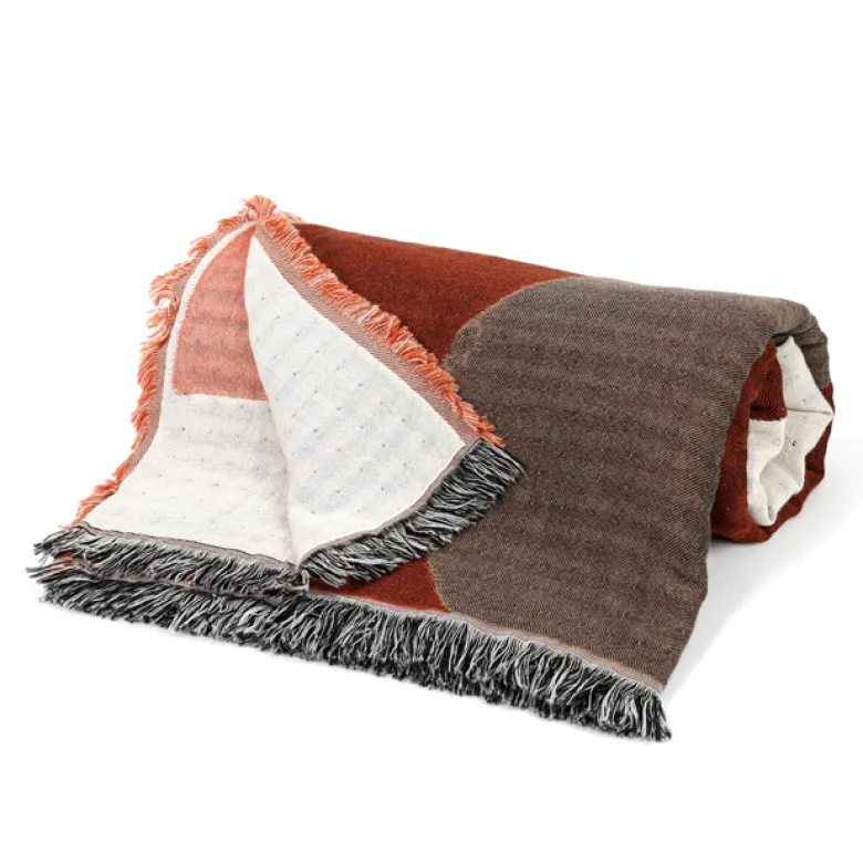 Plaid géométrique coton