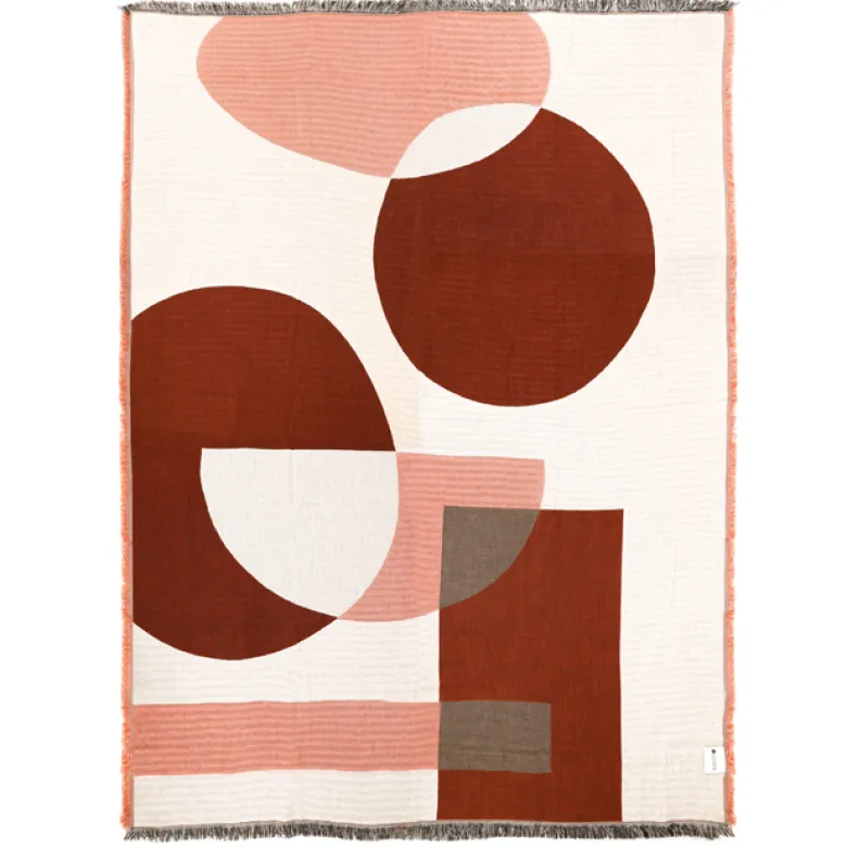 Plaid géométrique coton