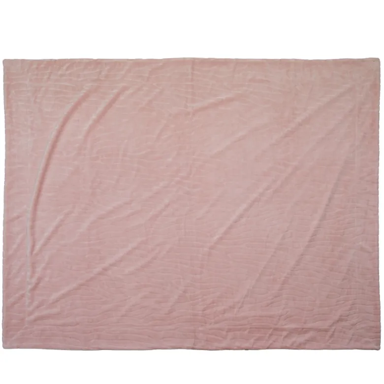 Plaid lou vieux rose 130x170 cm Vieux rose