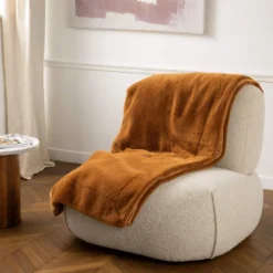 Plaid luxe 130x170 cm Marron
