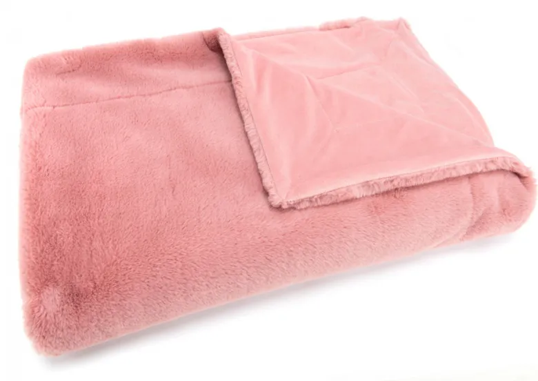 Plaid luxe 130x170 cm Rose