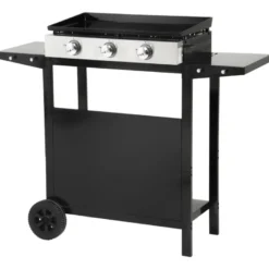 Plancha au gaz mérida 3 brûleurs + chariot