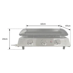 Plancha au gaz séville - 3 brûleurs 7,5kw