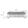 Plancha au gaz valencia - 4 brûleurs 10kw