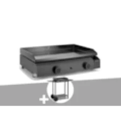 Plancha gaz base 60 acier avec chariot - forge adour