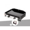 Plancha gaz 2 brûleurs solia 200 - somagic + chariot plancha en métal salvia