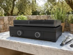 Plancha gaz modern 60 acier noir - forge adour