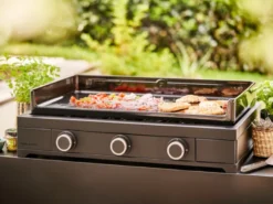 Plancha gaz modern 75 acier noir - forge adour