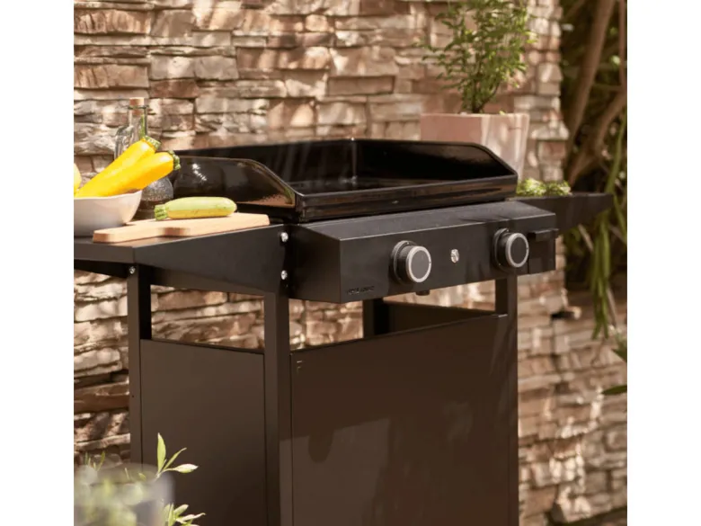 Plancha gaz origin 60 acier châssis inox - forge adour