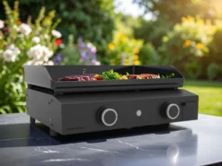 Plancha gaz origin 60 acier châssis inox - forge adour