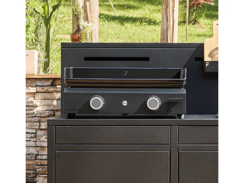 Plancha gaz origin 60 acier châssis inox - forge adour