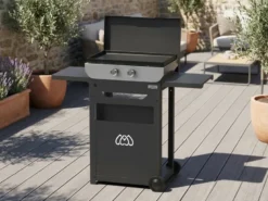 Plancha gaz original 260 duo sur chariot - le marquier