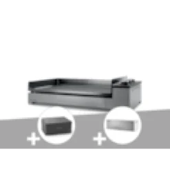 Plancha gaz premium 75 inox avec housse et couvercle pour plancha - forge adour