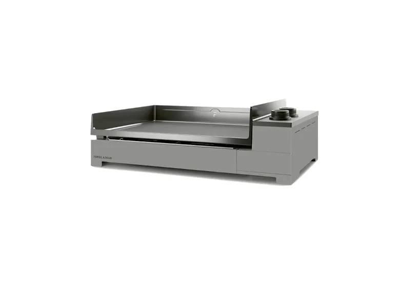 Plancha électrique premium 60 acier noir et gris - forge adour