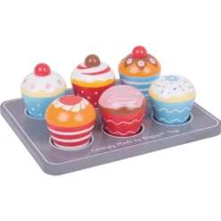 Plateau de 6 muffins en bois