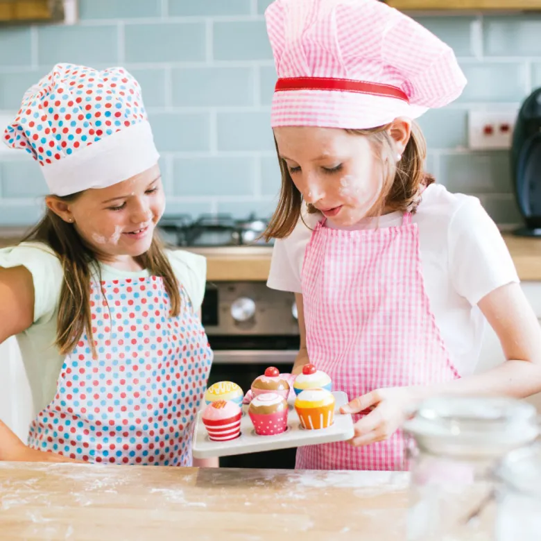 Plateau de 6 muffins en bois
