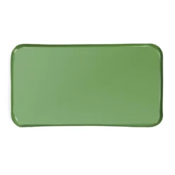 Plateau de service artisanal en métal émaillé 49 x 26 cm