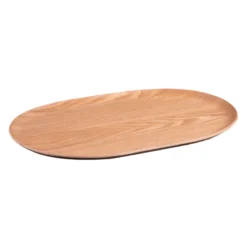 Plateau ovale bois naturel 40x25 cm