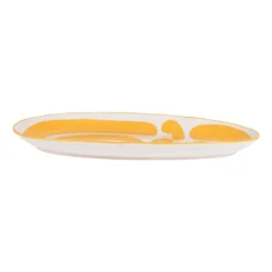 Plat ovale lulli jaune 41x21 cm Jaune