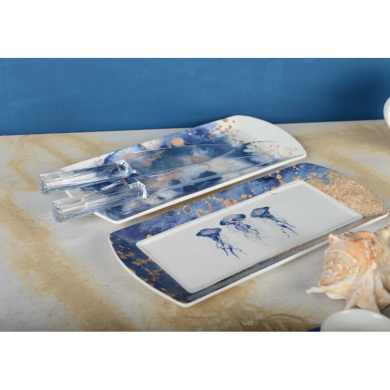 Plats à cake méduse 29x13cm - lot de 2