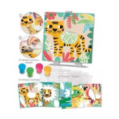 Pochoirs motifs - couleurs de la jungle